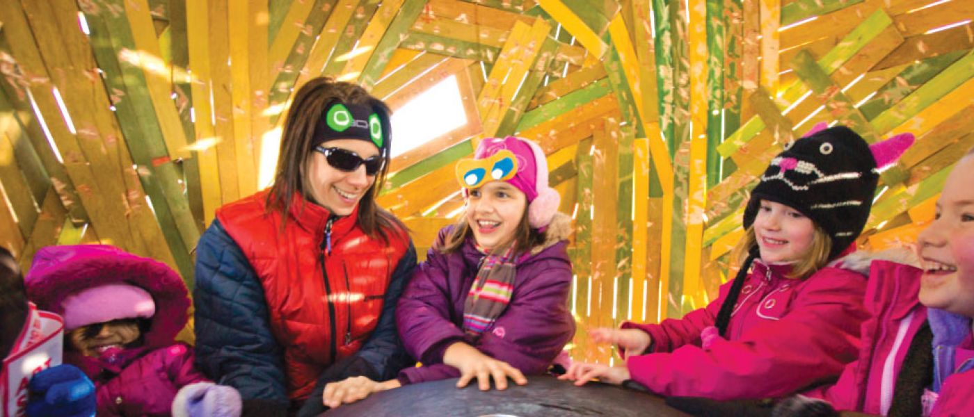 Family at Art Shanty