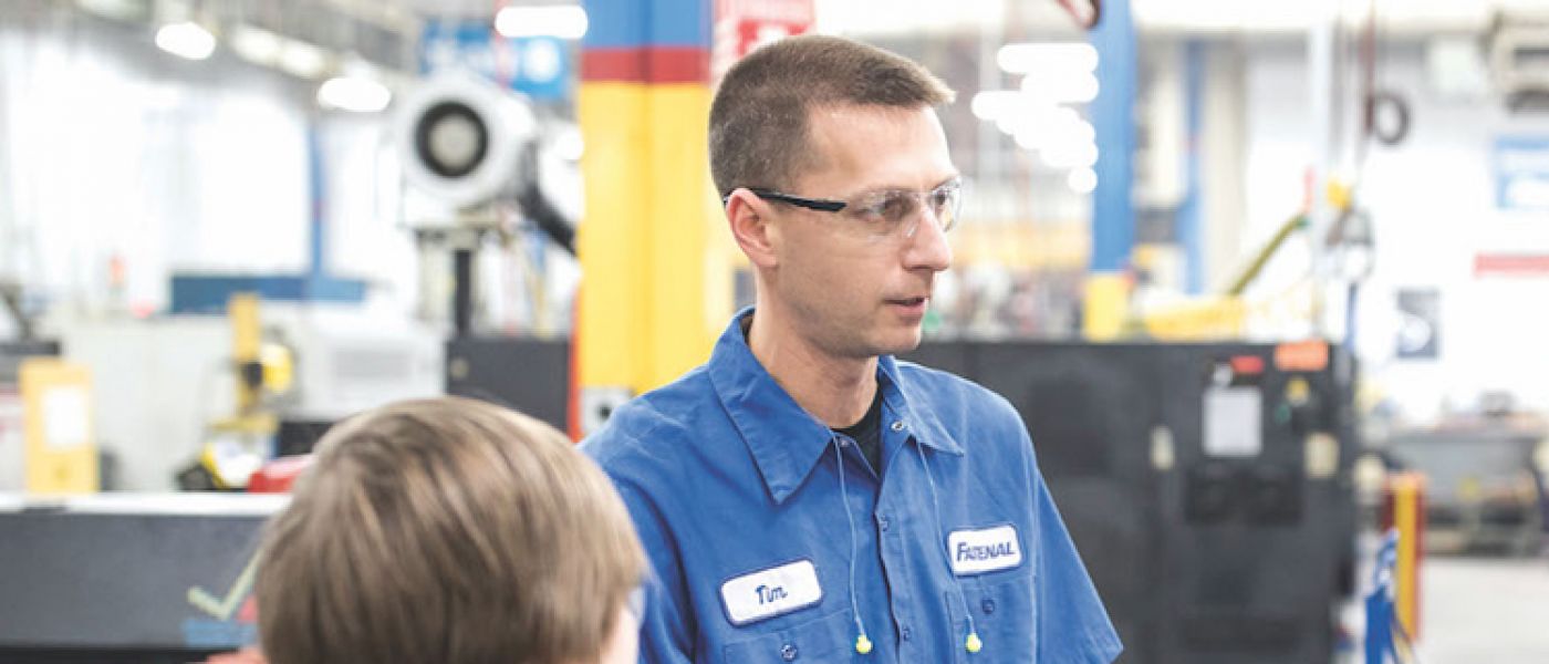 Students with manufacturing partner