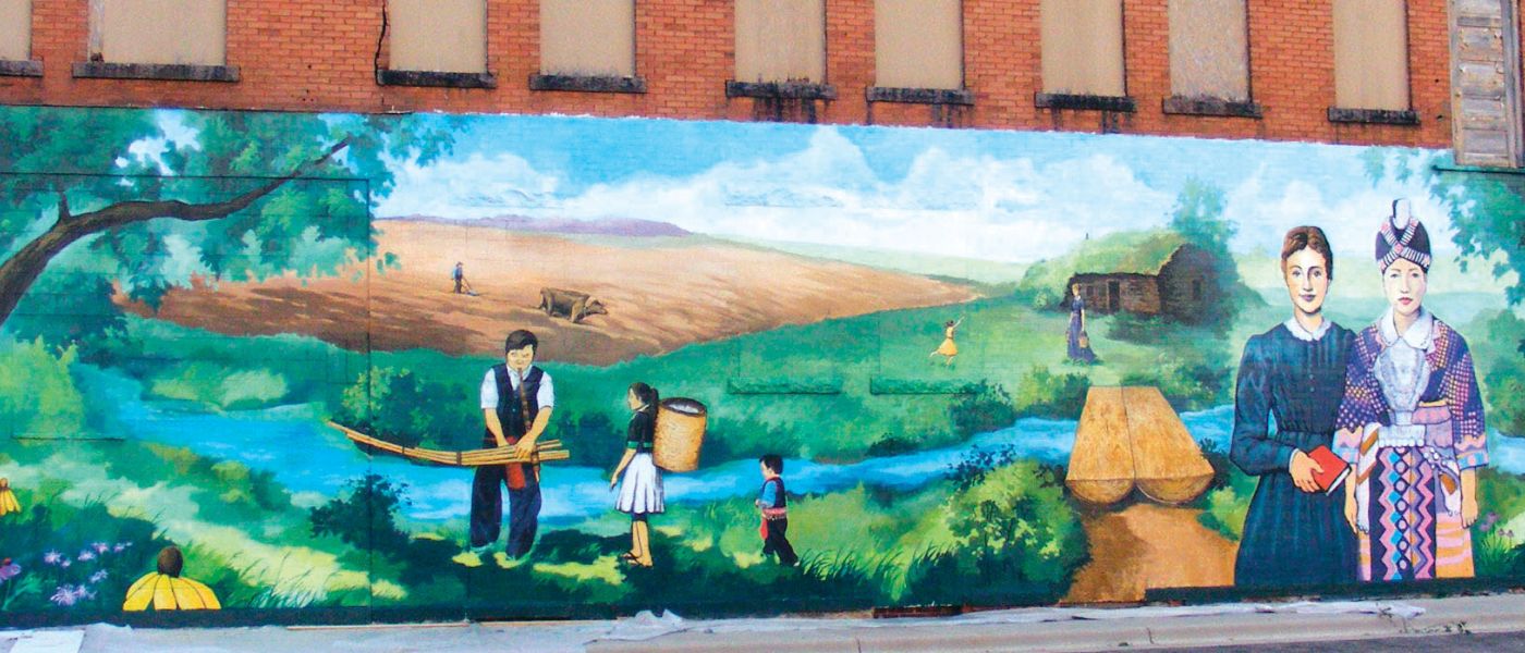 Hmong Mural in Walnut Grove, MN