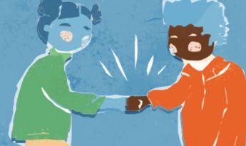 Two people shaking hands