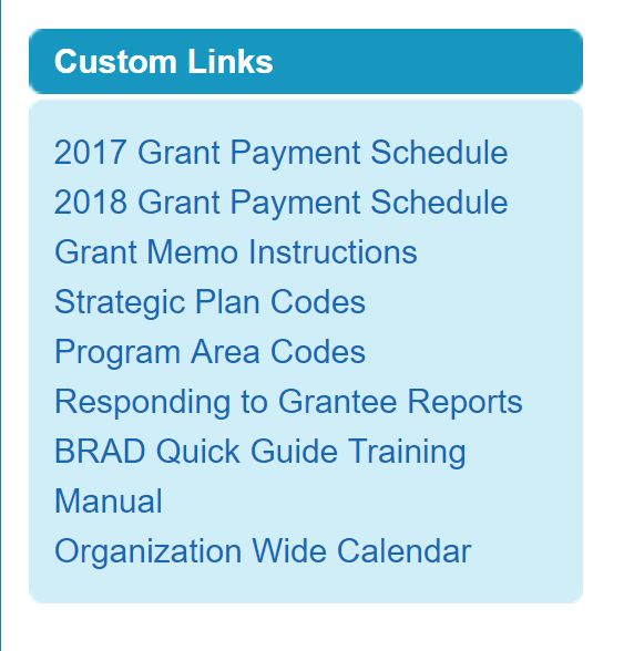 Figure 5  Resource link side bar