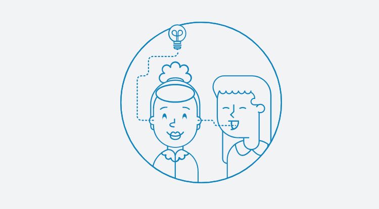 illustration of two people