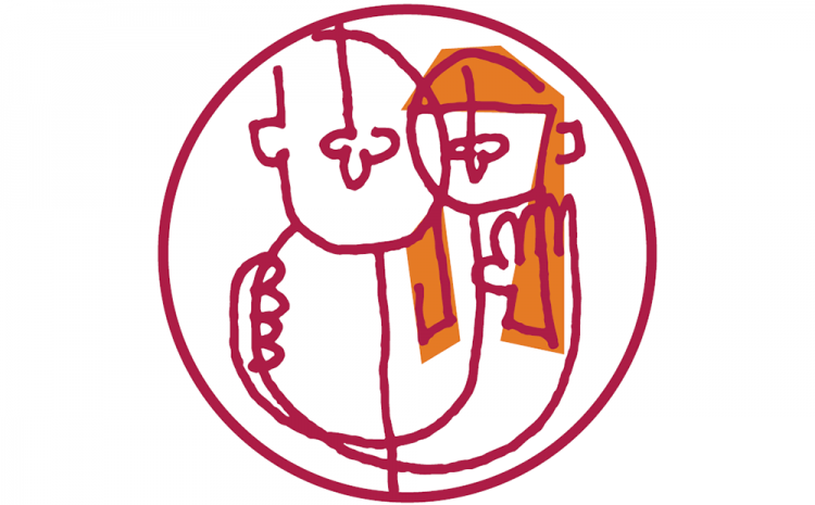 Illustration of two people hugging