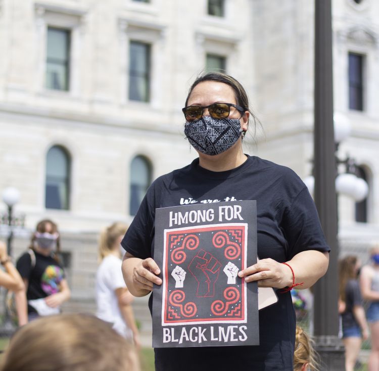 Hmong for Black Lives protester