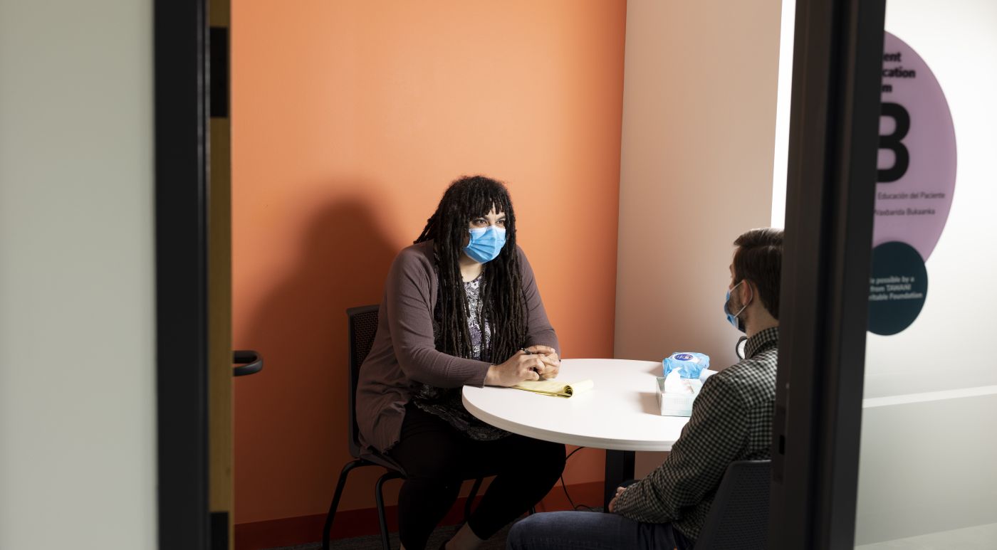 Nathalie Crowley meeting with a person