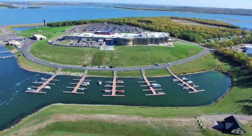 aerial shot of Spirit Lake Casino and Resort 