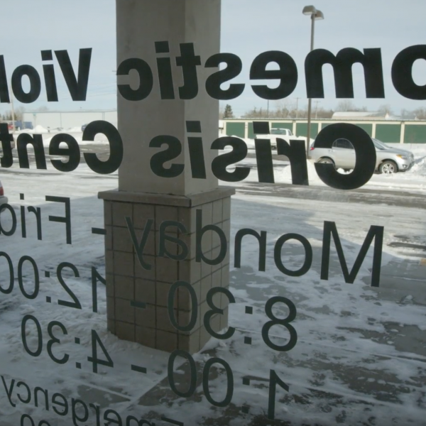 Domestic Violence Crisis Center window