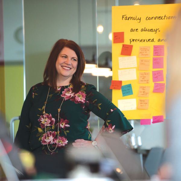 Amelia Franck Meyer’s work to preserve and strengthen family connections includes meeting with Alia Innovations’ UnSystem Innovation Cohort, which is comprised of five teams of four leaders and guides working to transform public child welfare and human service departments in four states and 14 counties.