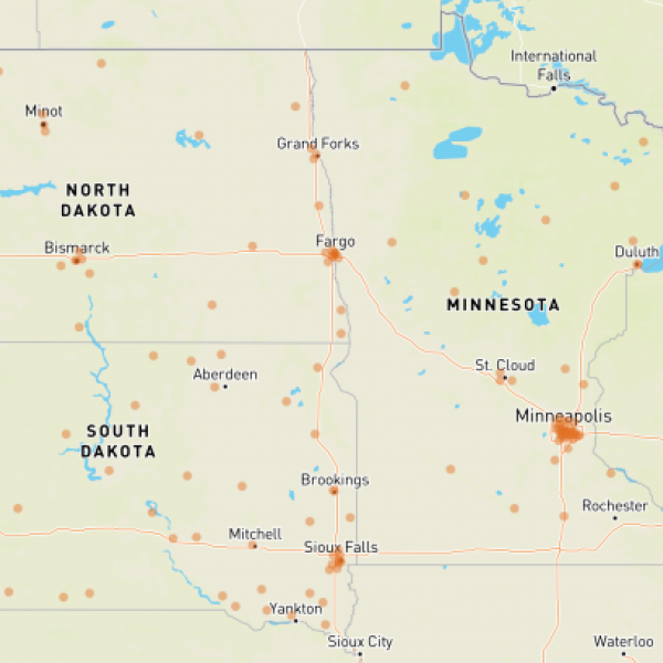 Map of intermediary CI grantees