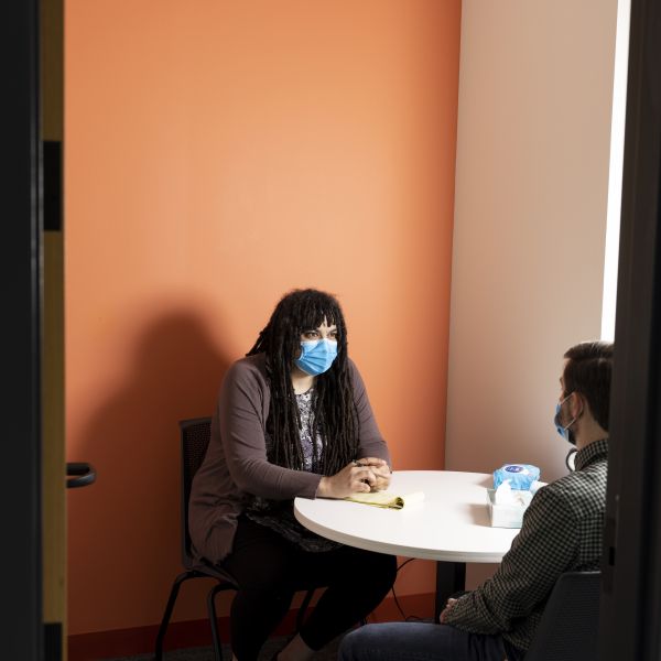 Nathalie Crowley meeting with a person