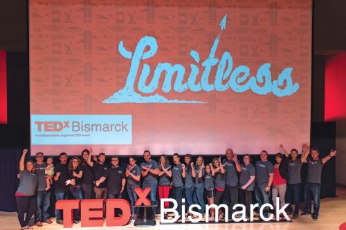 Volunteers and planning committee members at TEDxBismarck.