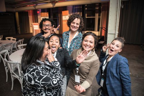 Staff and Fellows enjoy conversation and laughter at the Bush Fellows dinner in Minneapolis.