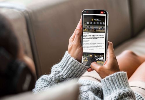 The Sahan Journal website on a phone