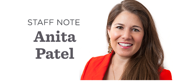 A picture of Anita Patel with her name beside the picture and the words Staff Note about her picture.