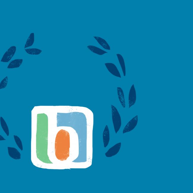 laurel wreath and bush foundation logo illustration