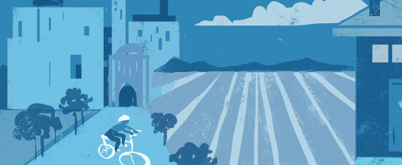 city and country illustration