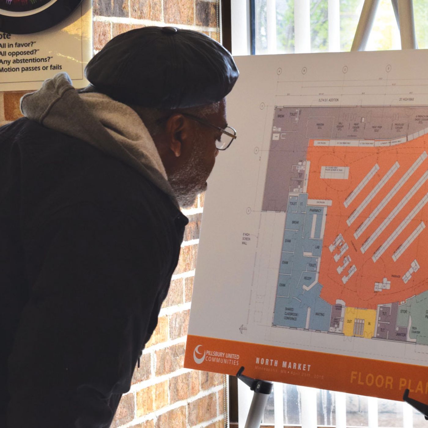 Man reviewing plans for North Market